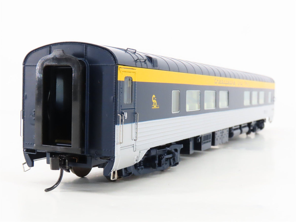HO Walthers Proto 920-9513 C&amp;O Railway 85&#39; P-S Coach Passenger Car #1618 wLights