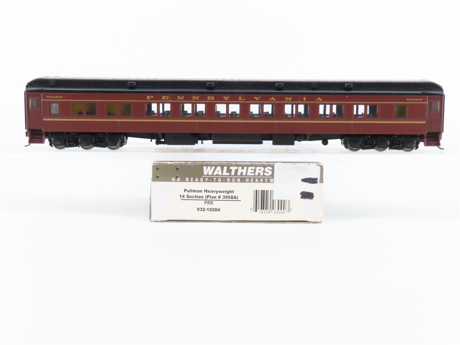 HO Walthers Classic 932-10204 PRR Railway Pullman HW 14 Section Passenger Car