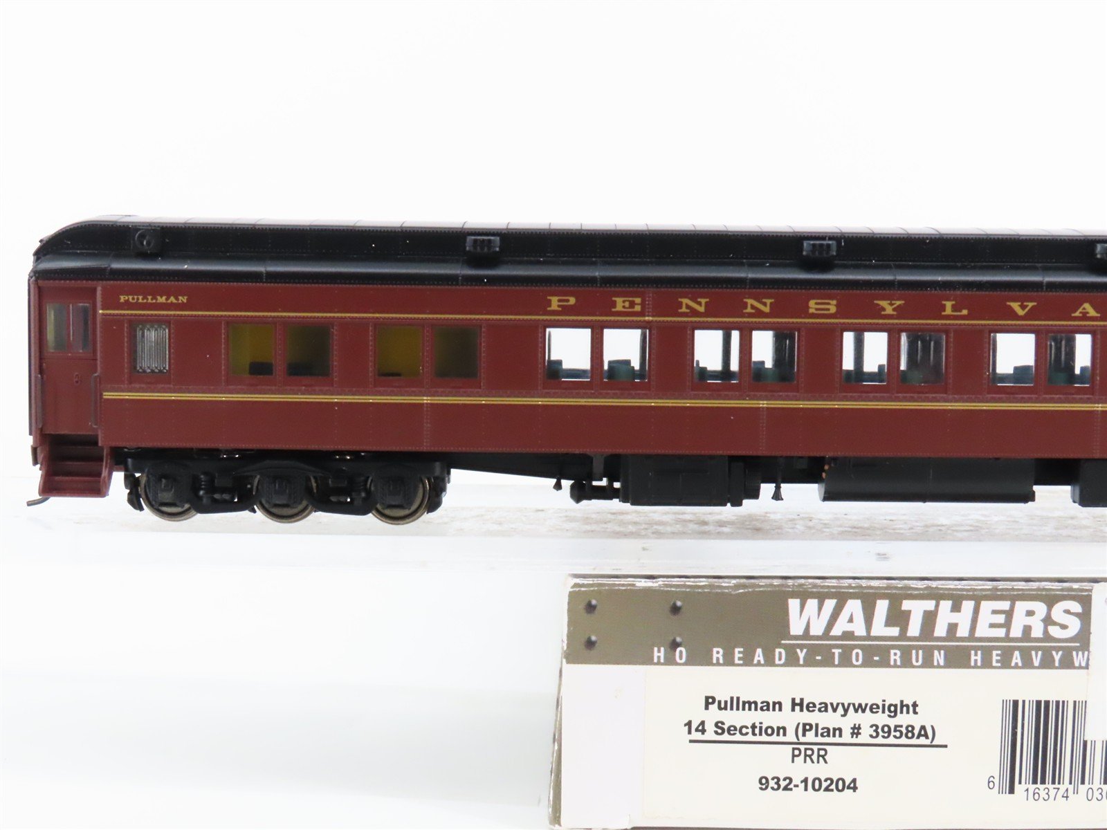 HO Walthers Classic 932-10204 PRR Railway Pullman HW 14 Section Passenger Car