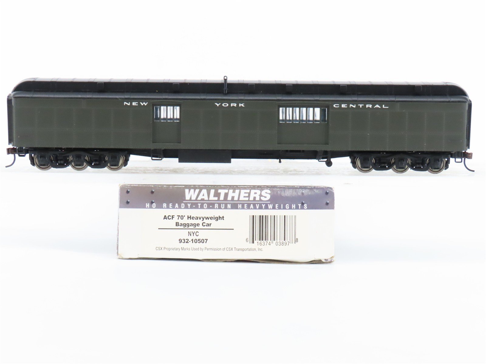 HO Scale Walthers 932-10507 NYC Railway ACF 70' HW Baggage Passenger Car