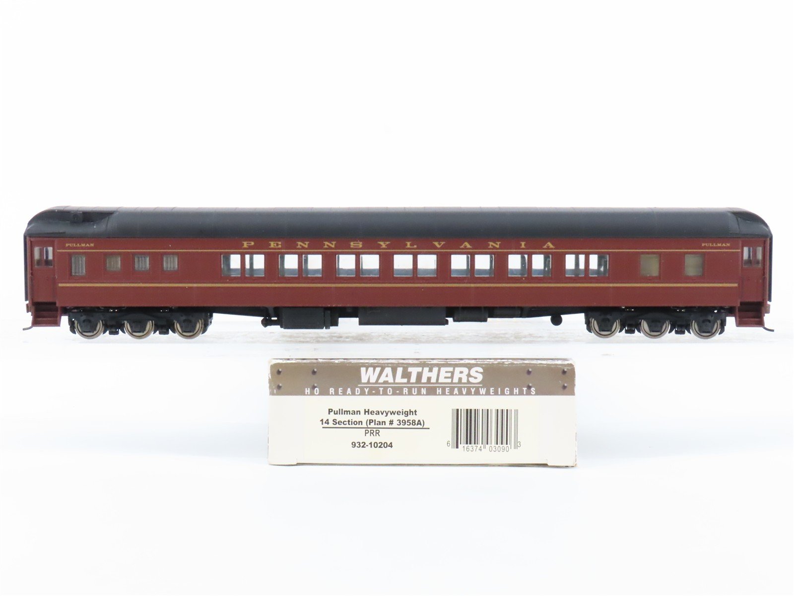 HO Scale Walthers Classic 932-10204 PRR Pullman HW 14 Section Passenger Car