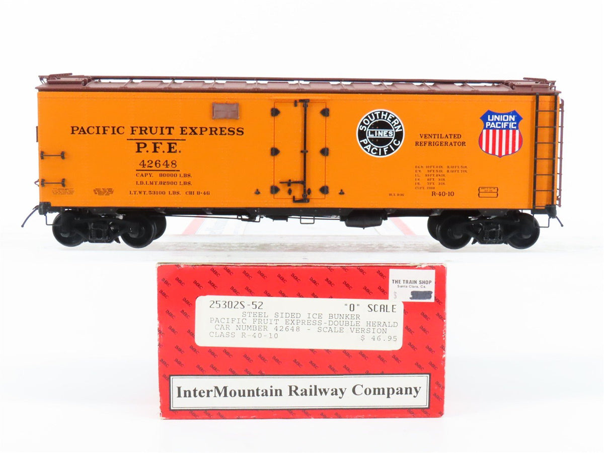 O 2-Rail Intermountain 25302S-52 PFE/UP Pacific Fruit Steel Ice Reefer #42648