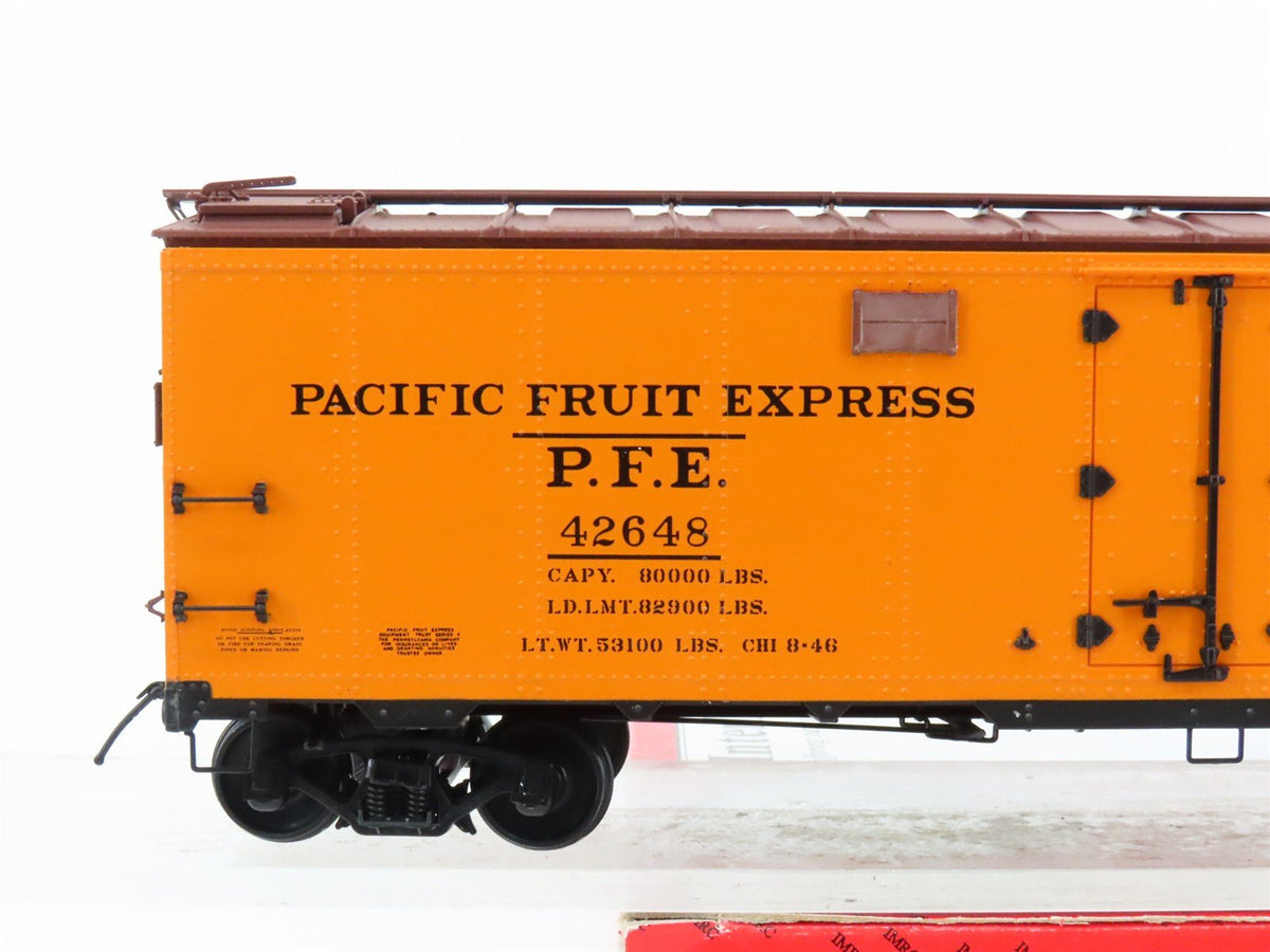 O 2-Rail Intermountain 25302S-52 PFE/UP Pacific Fruit Steel Ice Reefer #42648