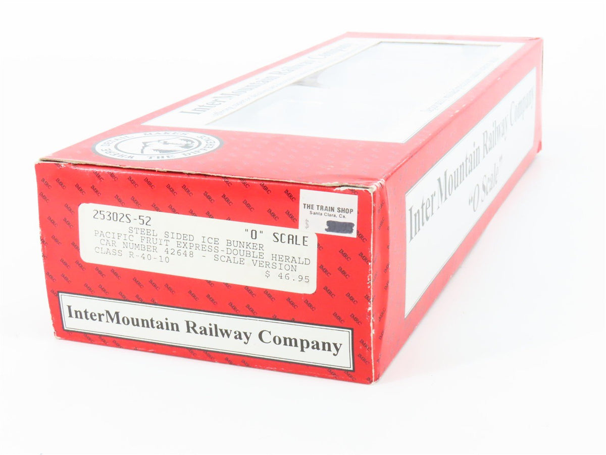 O 2-Rail Intermountain 25302S-52 PFE/UP Pacific Fruit Steel Ice Reefer #42648