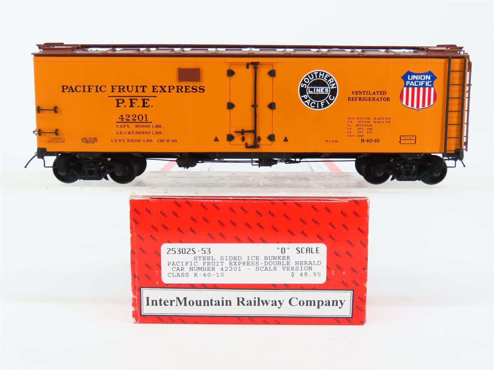O Scale 2-Rail InterMountain 25302S-53 PFE Pacific Fruit Express Reefer #42201