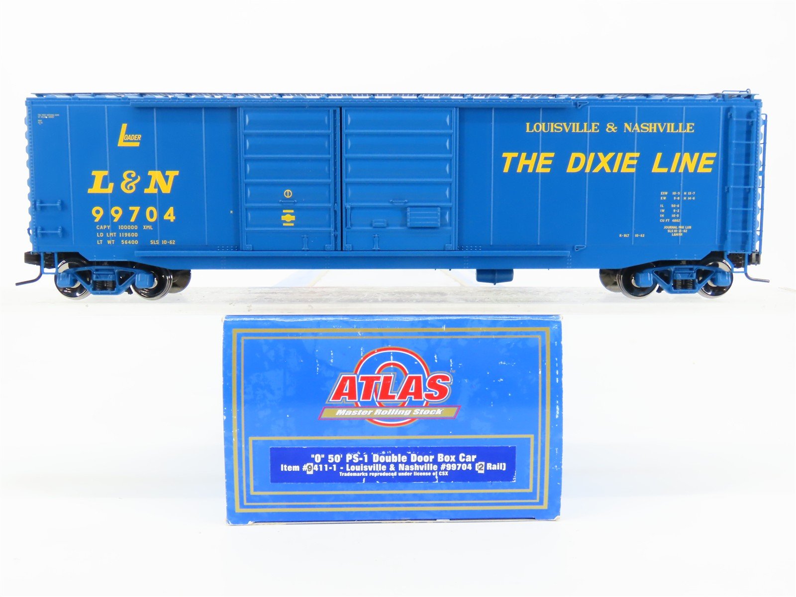 O Scale 2-Rail Atlas 9411-1 L&N Louisville & Nashville 50' Box Car #99704
