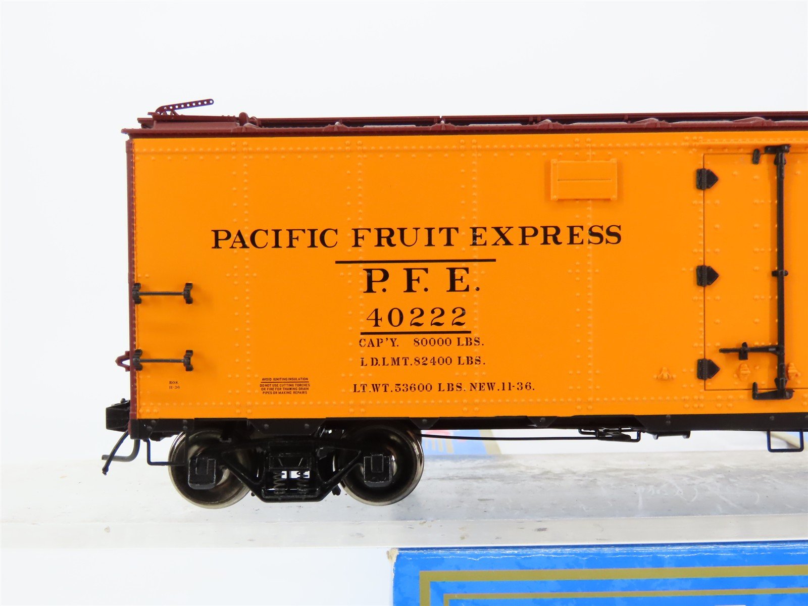 O Scale 2-Rail Atlas 9513-5 SP UP PFE Pacific Fruit Express 40' Reefer #40222