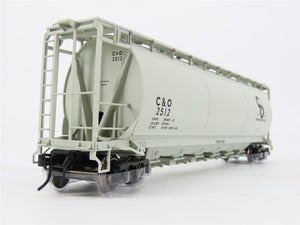 O Scale 2-Rail Atlas 3002205A C&O Chesapeake & Ohio 6-Bay Covered Hopper #2512