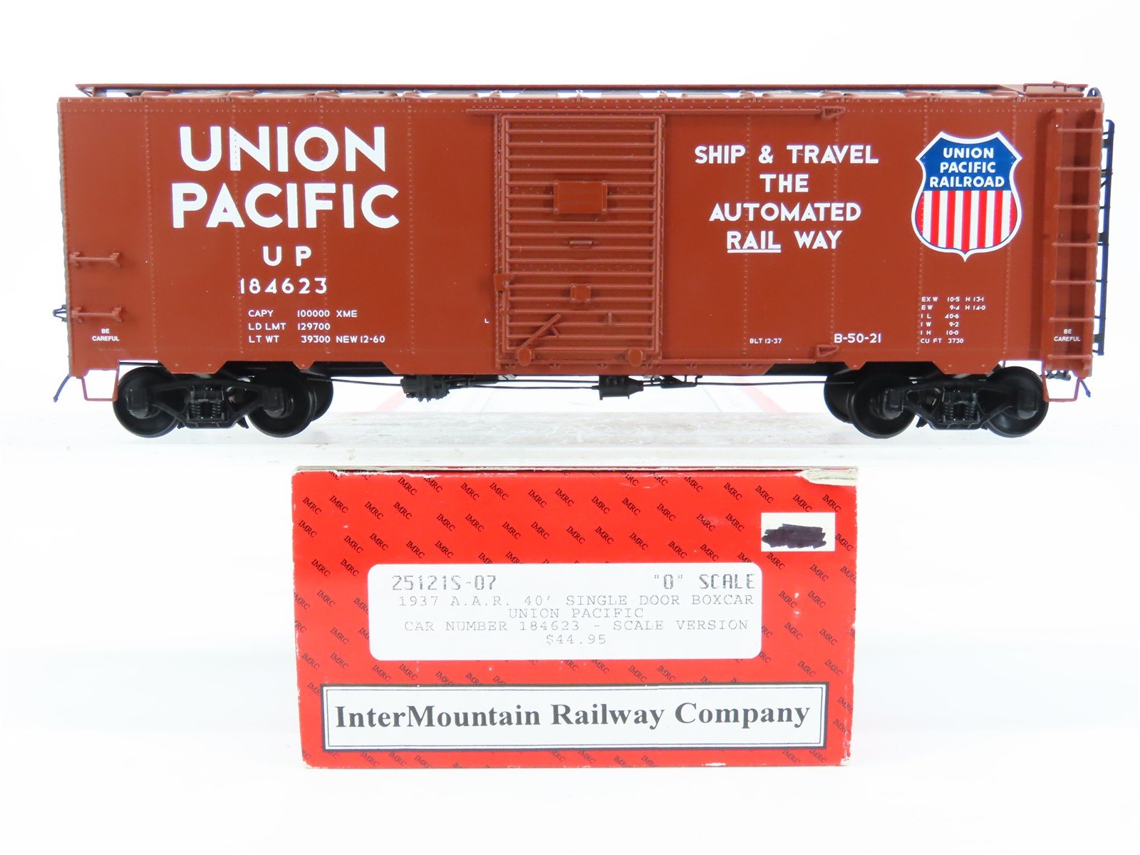 O Scale 2-Rail InterMountain 25121S-07 UP Union Pacific 40' Box Car #184623