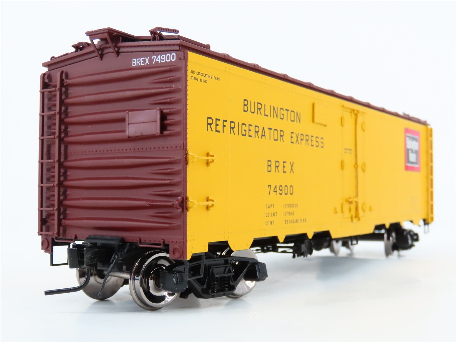 O Scale 2-Rail Atlas 9520-4 BREX Burlington Refrigerator Express Reefer #74900
