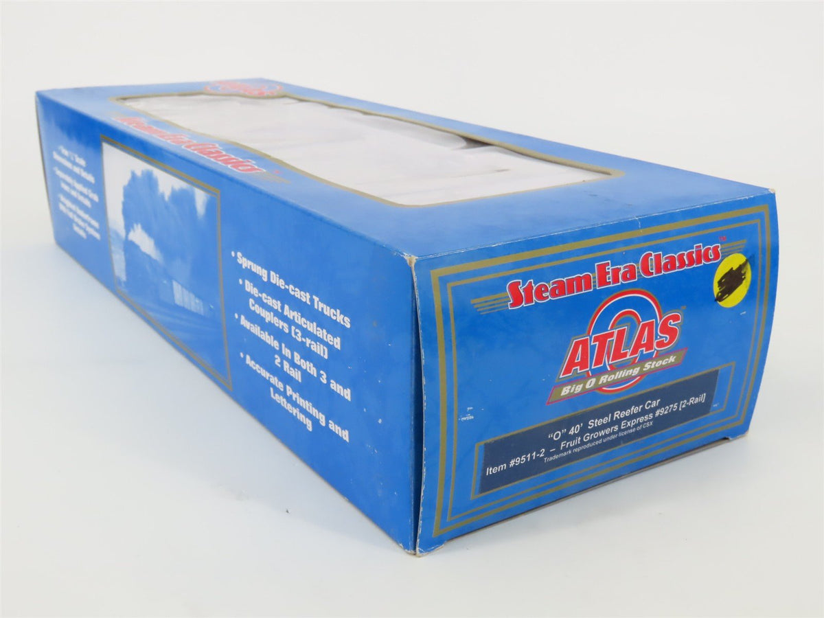 O Scale 2-Rail Atlas 9511-2 FDEX Fruit Growers Express 40&#39; Reefer #9275