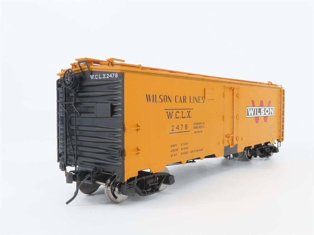 O Scale 2-Rail Atlas 9538-2 WCLX Wilson Car Lines 40&#39; Steel Reefer Car #2478
