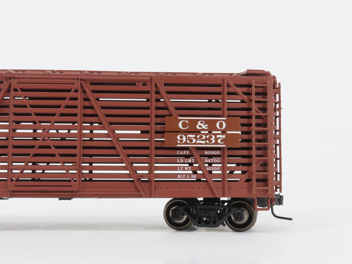 O Scale 2-Rail Atlas Trainman 0656-2 C&amp;O Chesapeake &amp; Ohio 40&#39; Stock Car #95237