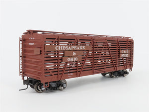O Scale 2-Rail Atlas Trainman 0656-2 C&O Chesapeake & Ohio 40' Stock Car #95237