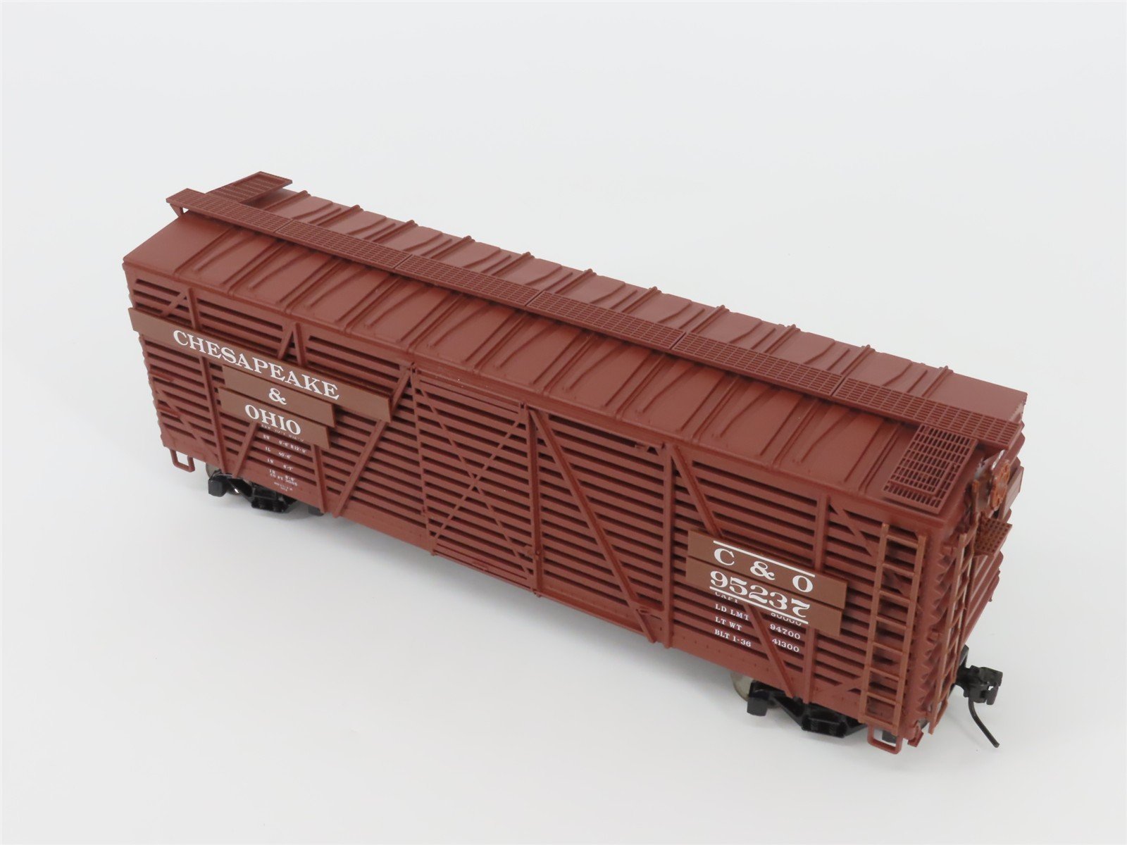 O Scale 2-Rail Atlas Trainman 0656-2 C&O Chesapeake & Ohio 40' Stock Car #95237