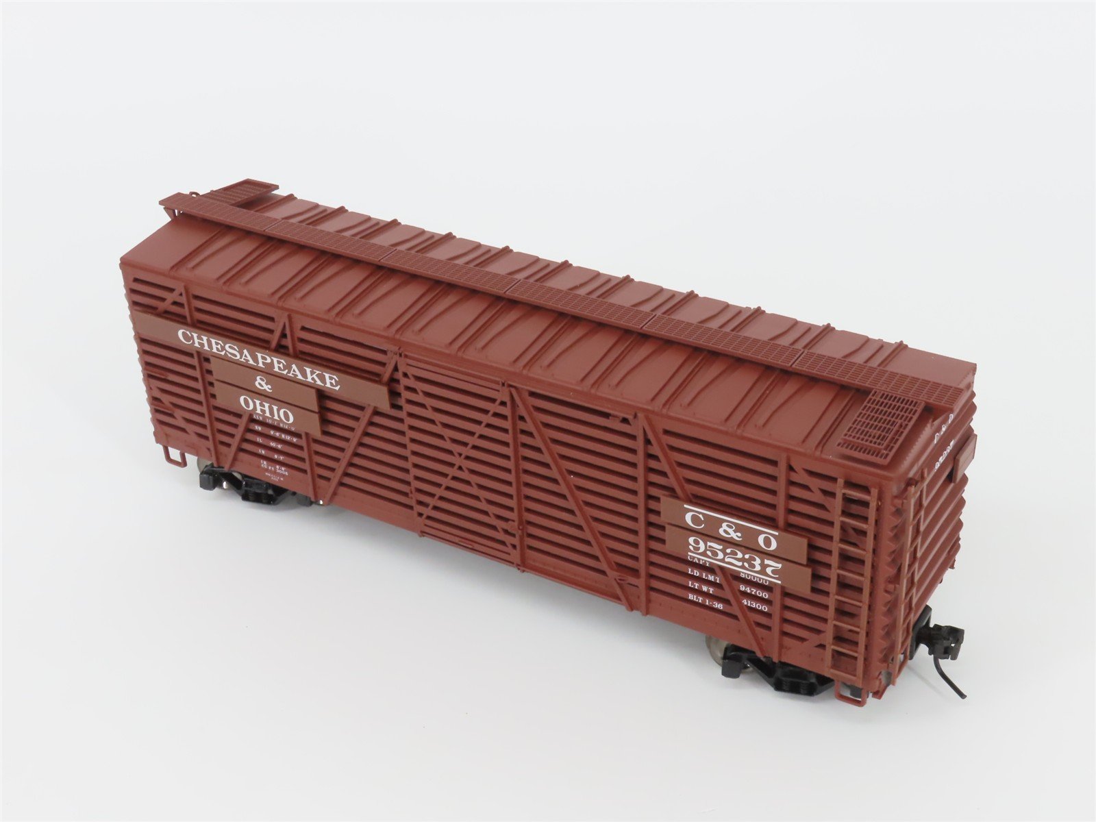 O Scale 2-Rail Atlas Trainman 0656-2 C&O Chesapeake & Ohio 40' Stock Car #95237