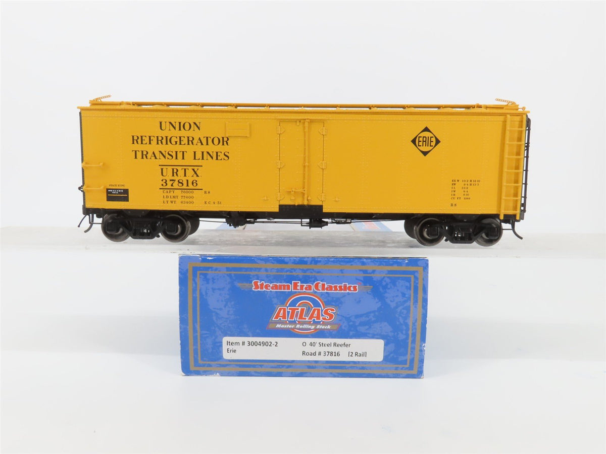 O Scale 2-Rail Atlas 3004902-2 URTX/Erie 40&#39; Steel Reefer Car #37816