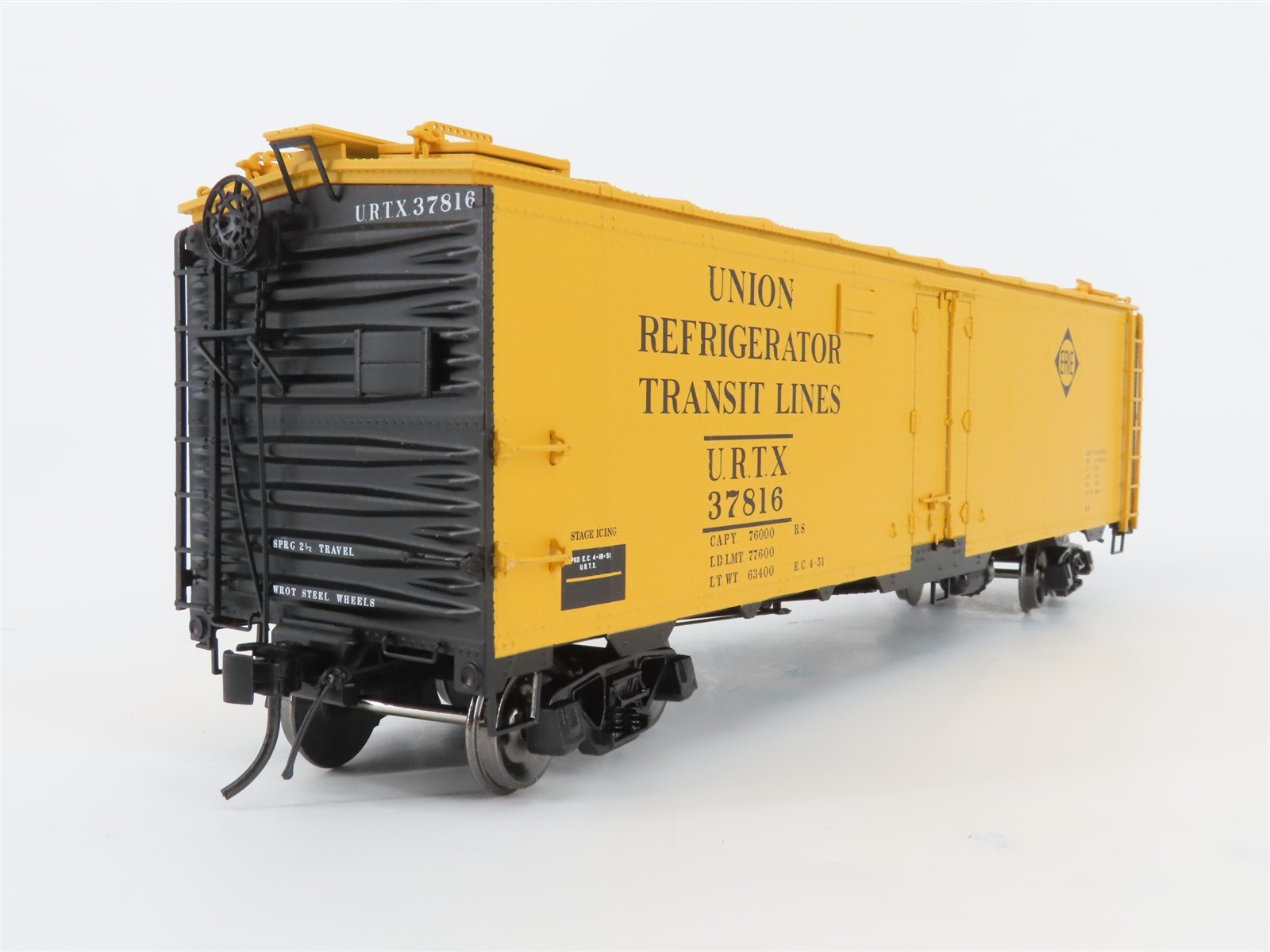 O Scale 2-Rail Atlas 3004902-2 URTX/Erie 40' Steel Reefer Car #37816