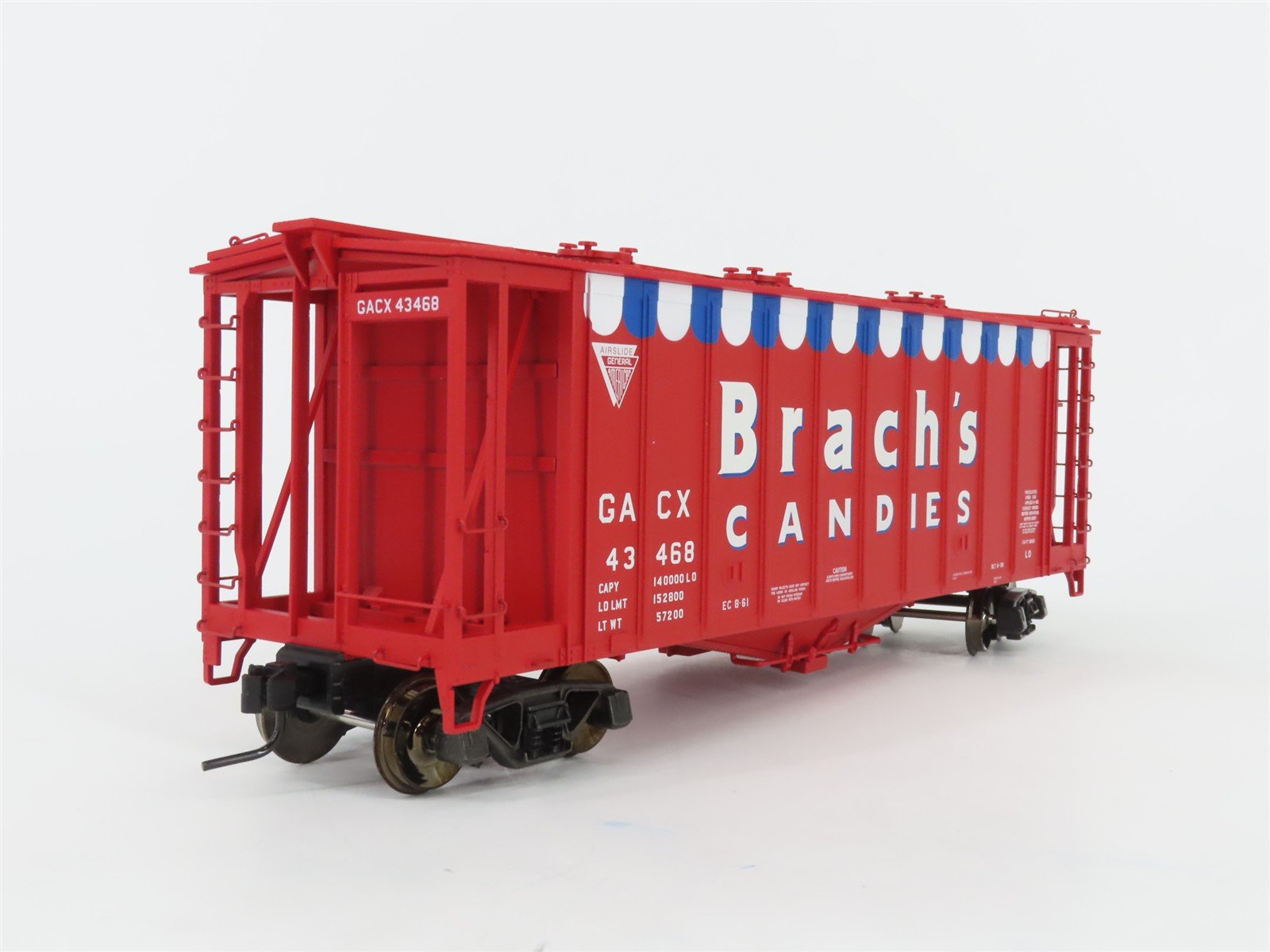 O Scale 2-Rail Atlas 7360-1 GACX Brach's Candies Airslide Covered Hopper #43468