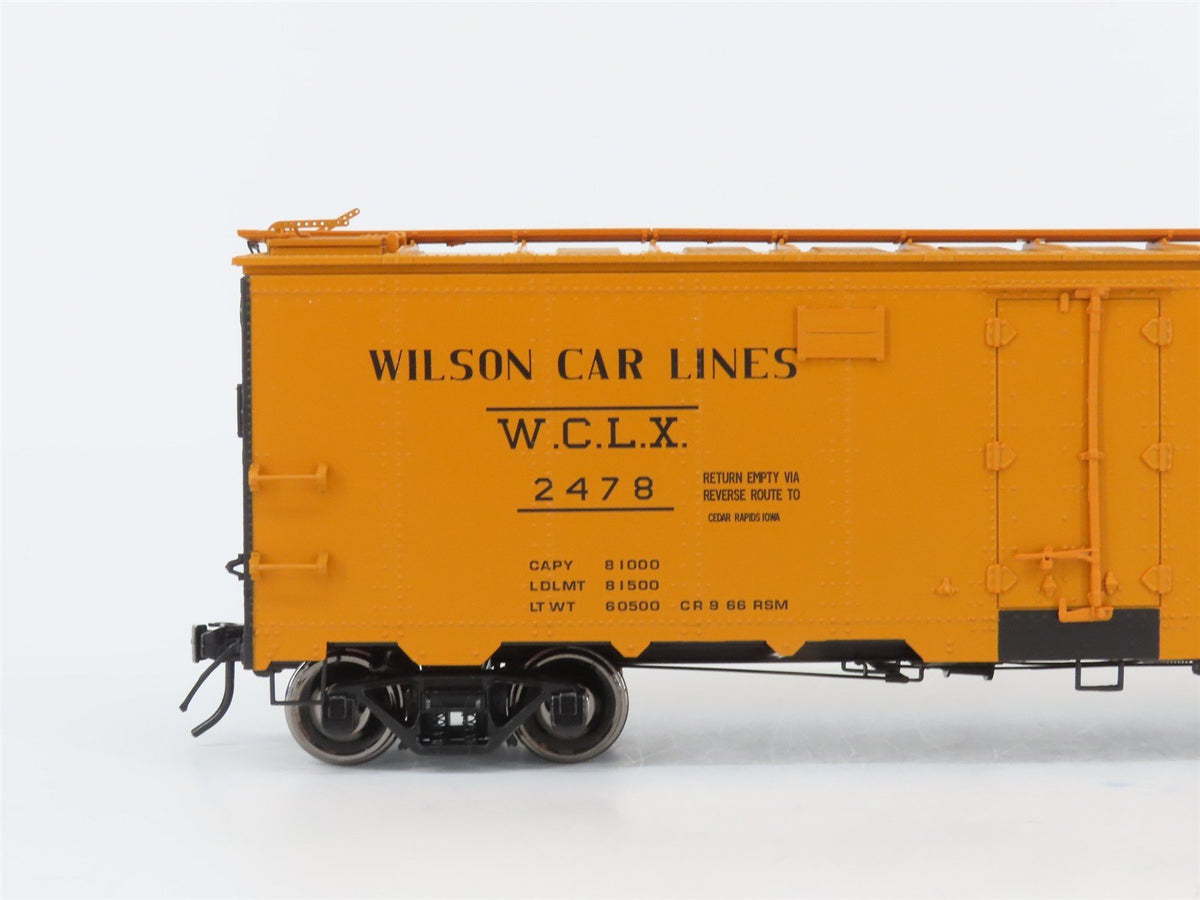 O Scale 2-Rail Atlas 9538-2 WCLX Wilson Car Lines 40&#39; Steel Reefer Car #2478