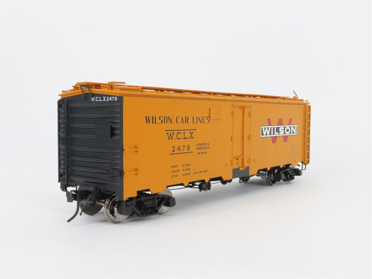 O Scale 2-Rail Atlas 9538-2 WCLX Wilson Car Lines 40&#39; Steel Reefer Car #2478