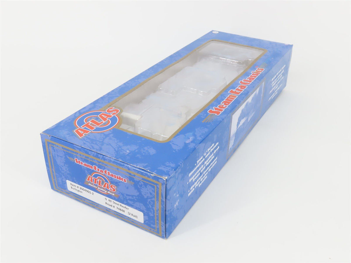 O Scale 2-Rail Atlas 3004901-2 BREX Burlington Route 40&#39; Steel Reefer #74848