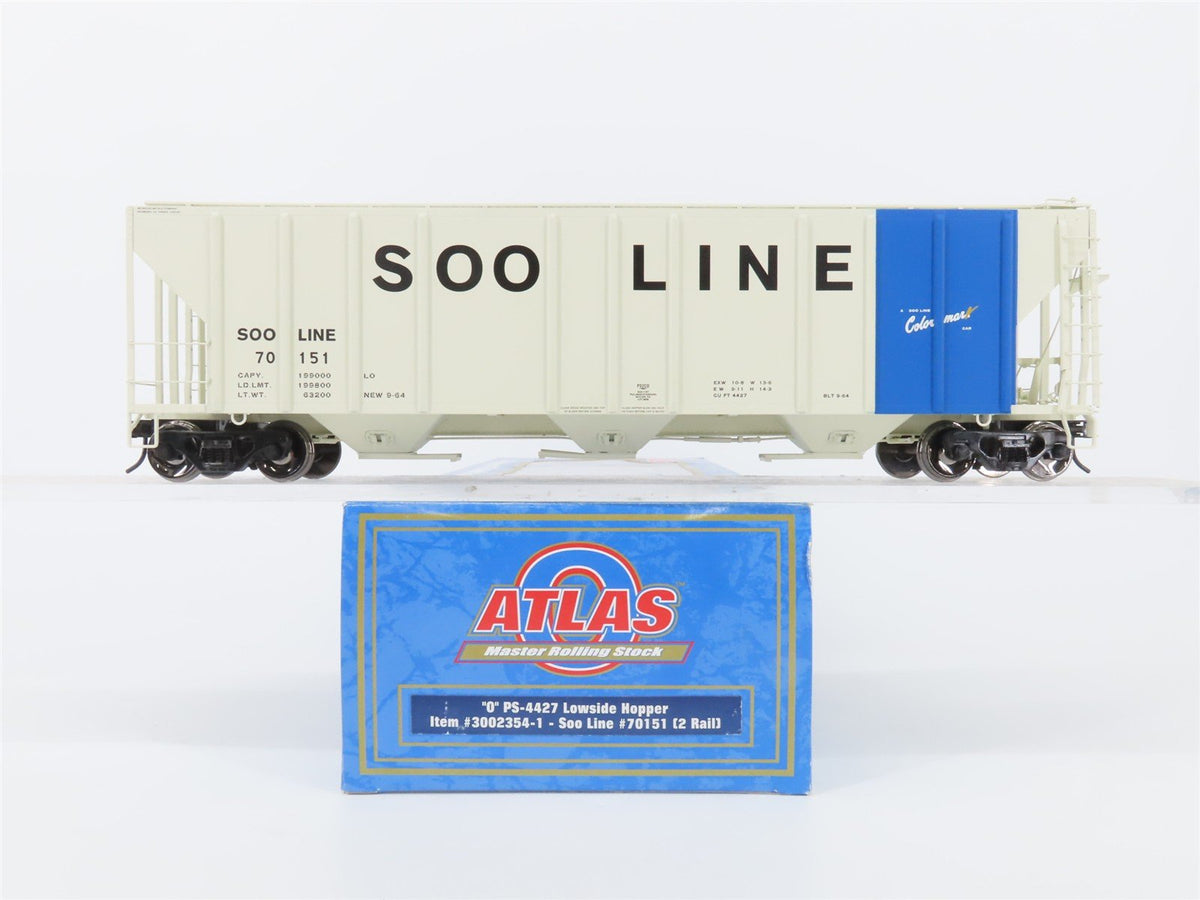 O Scale 2-Rail Atlas 3002354-1 SOO Line PS-4427 3-Bay Hopper Car #70151