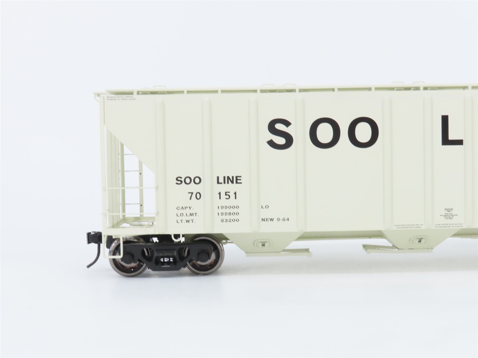 O Scale 2-Rail Atlas 3002354-1 SOO Line PS-4427 3-Bay Hopper Car #70151