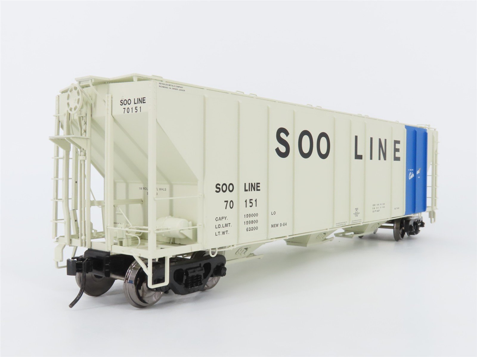 O Scale 2-Rail Atlas 3002354-1 SOO Line PS-4427 3-Bay Hopper Car #70151