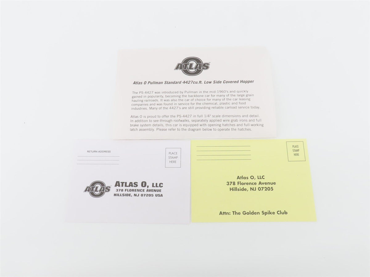 O Scale 2-Rail Atlas 3002354-1 SOO Line PS-4427 3-Bay Hopper Car #70151