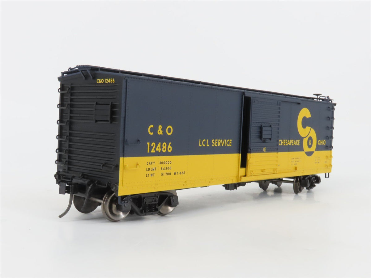 O Scale 2-Rail Atlas 3002614-2 C&amp;O Chesapeake &amp; Ohio Re-Built Boxcar #12486