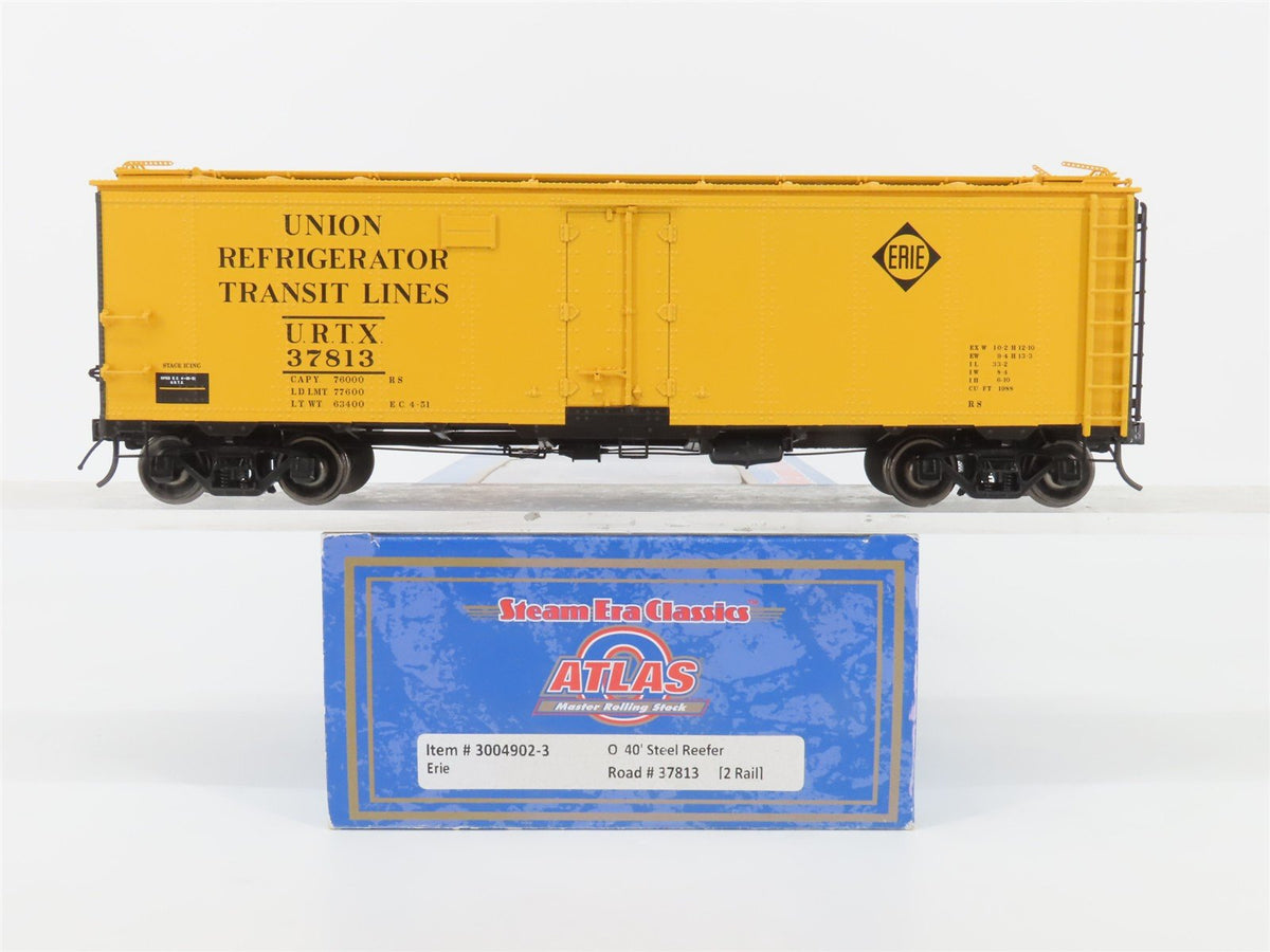 O Scale 2-Rail Atlas 3004902-3 URTX/Erie 40&#39; Steel Reefer Car #37813