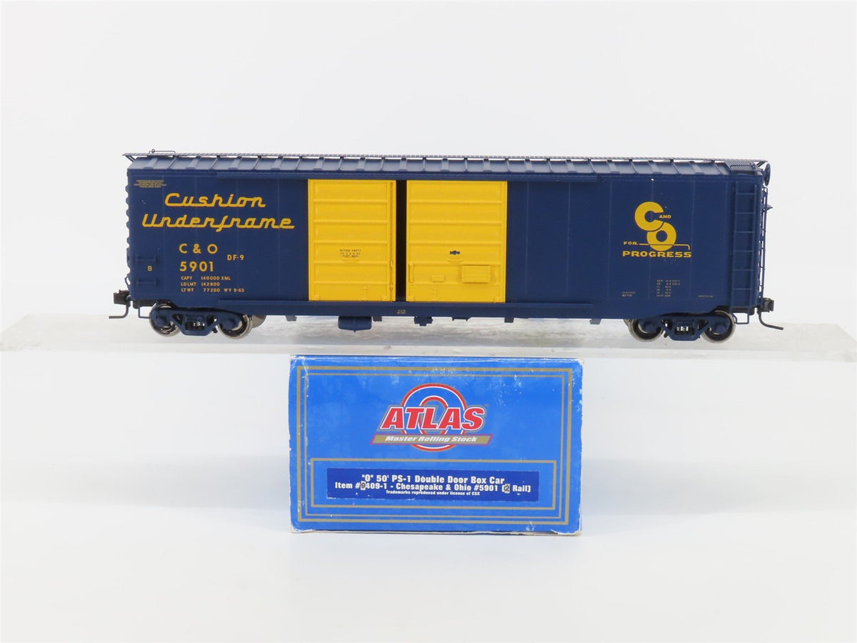 O Scale 2-Rail Atlas 9409-1 C&amp;O Chesapeake &amp; Ohio 50&#39; PS-1 Boxcar #5901