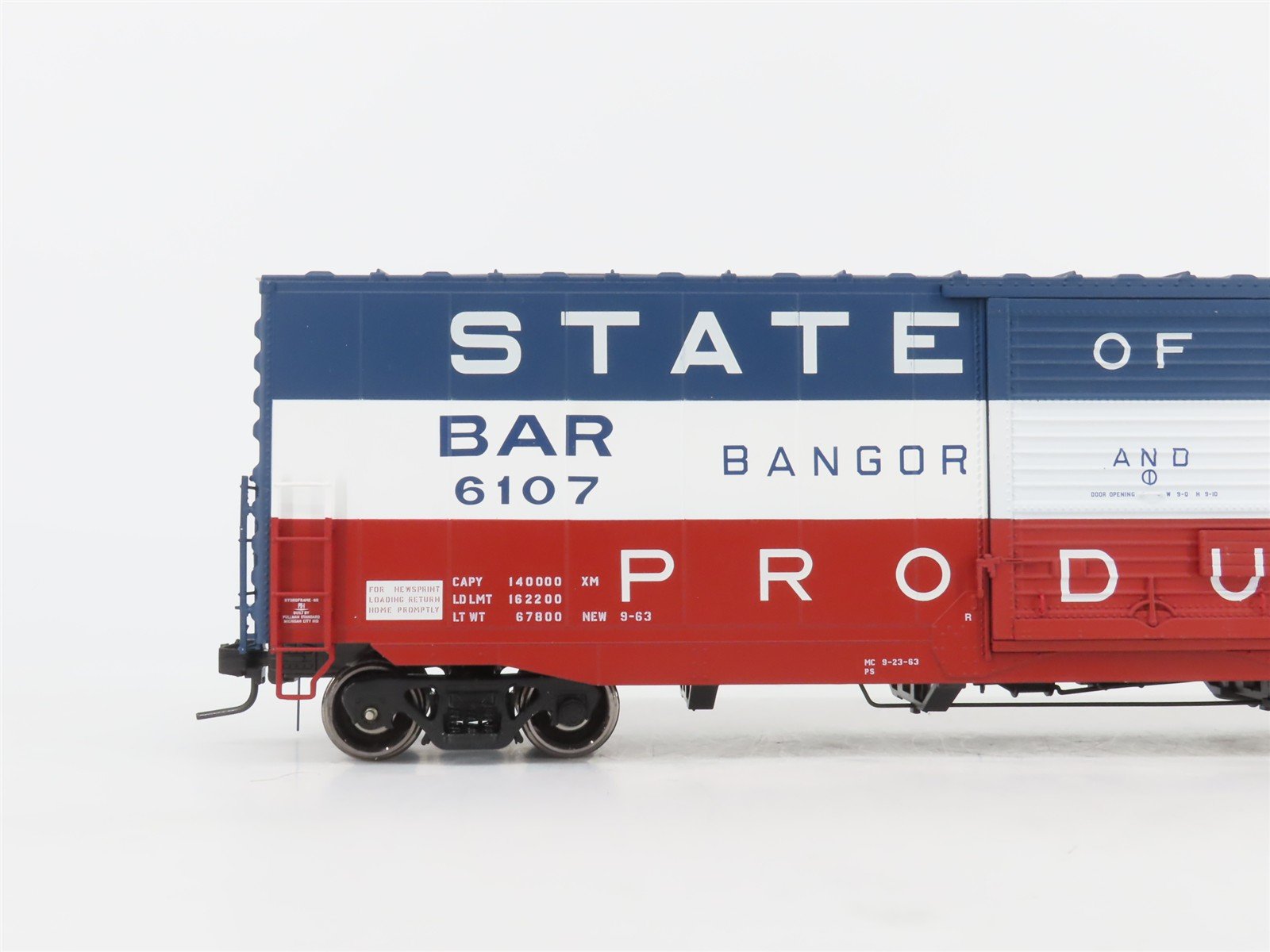 O Scale 2-Rail Atlas 9876-1 BAR Bangor & Aroostook PS-1 50' Boxcar #6107