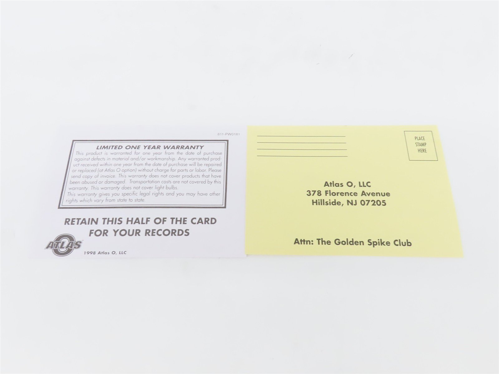 O Scale 2-Rail Atlas 9876-1 BAR Bangor & Aroostook PS-1 50' Boxcar #6107