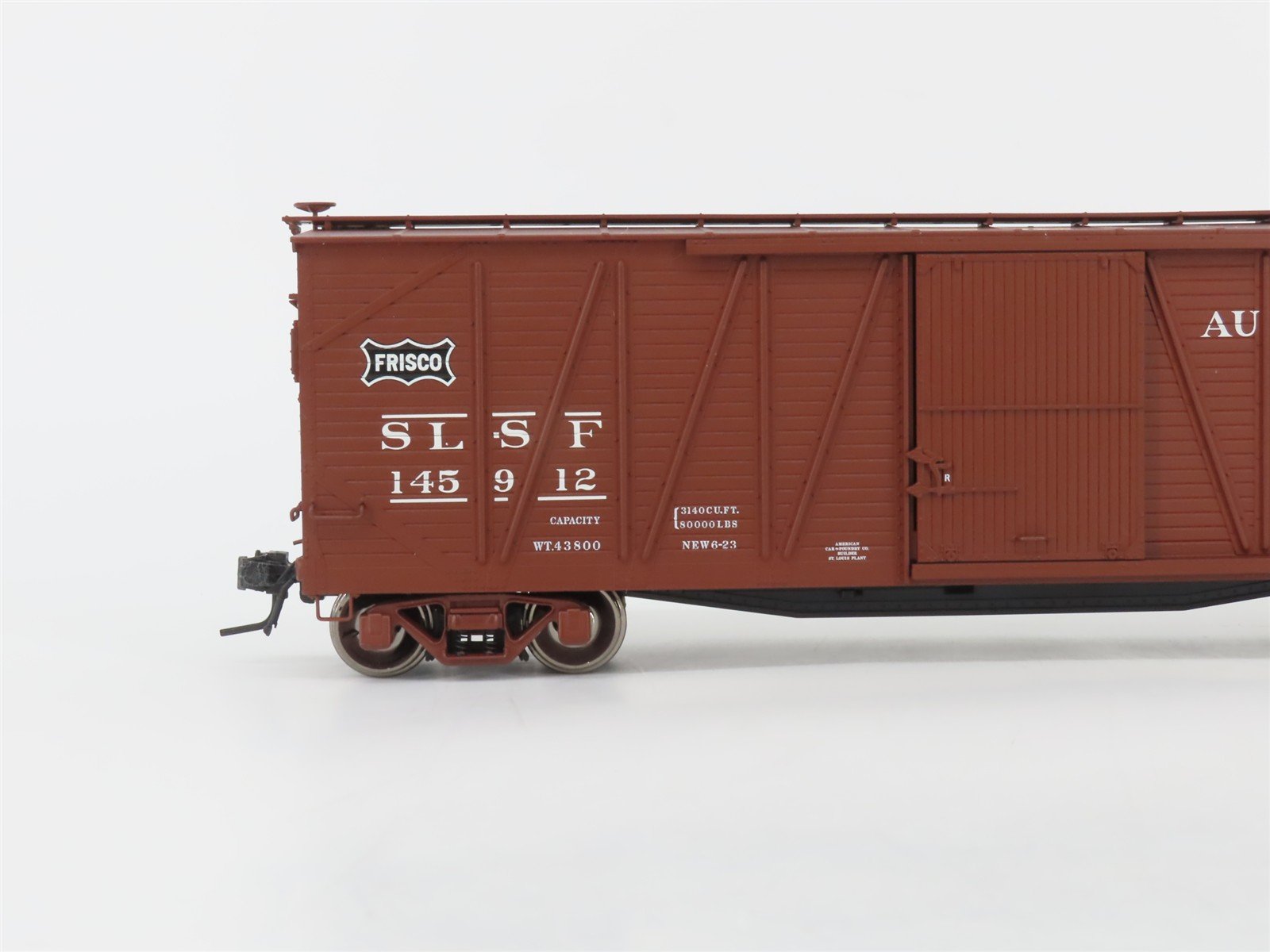 O Scale 2-Rail Atlas 7475-2 SLSF Frisco 40' USRA Single Door Boxcar #145912