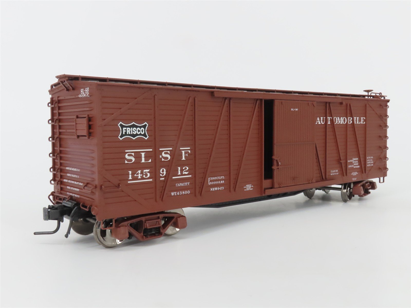 O Scale 2-Rail Atlas 7475-2 SLSF Frisco 40' USRA Single Door Boxcar #145912