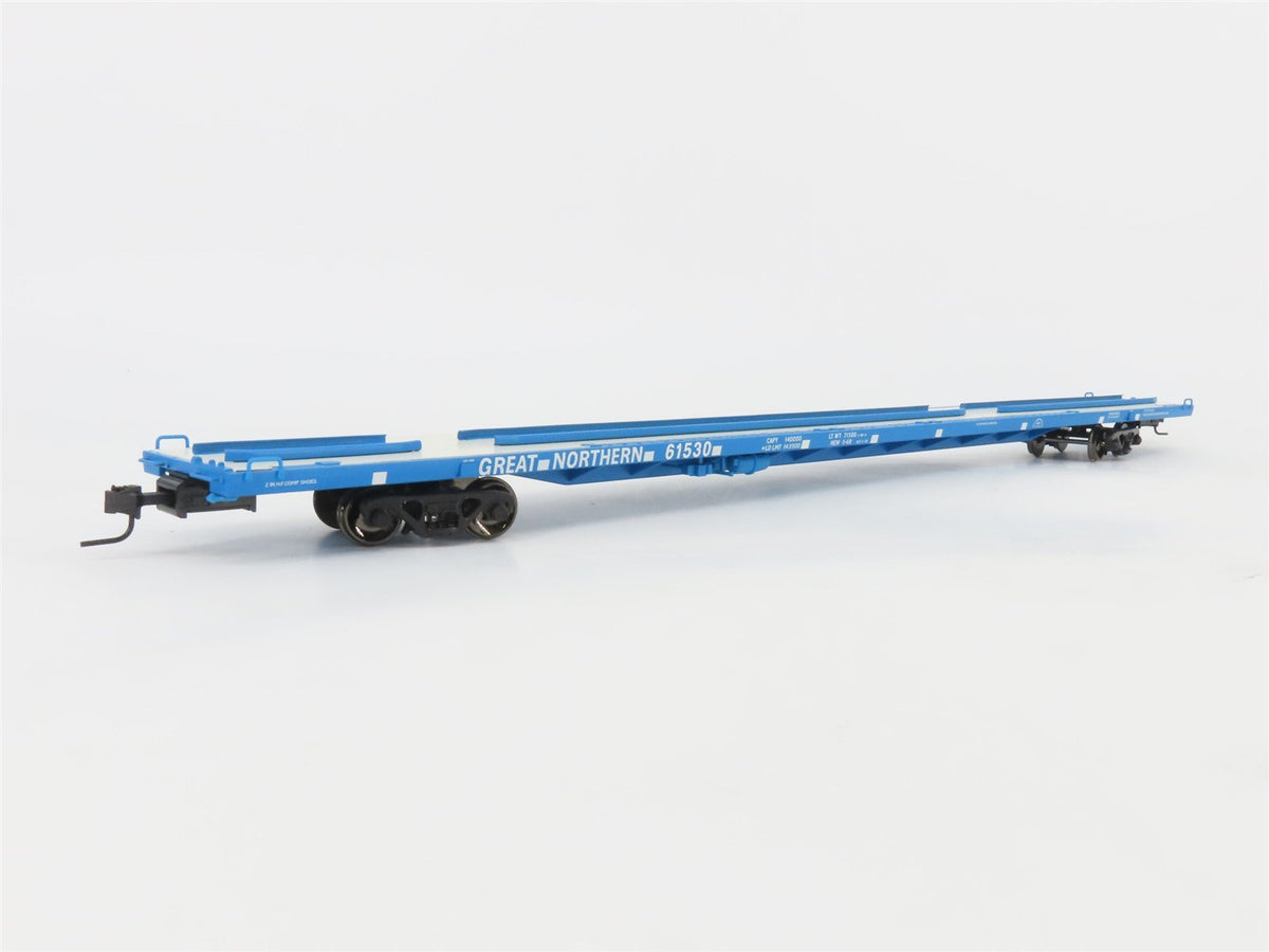 O Scale 2-Rail Atlas 7971-3 GN Great Northern Big Sky Blue 89&#39; Flatcar #61530