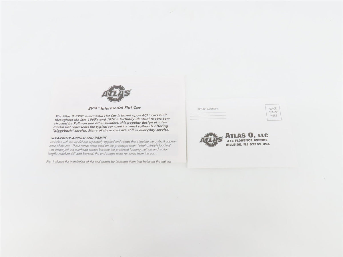 O Scale 2-Rail Atlas 7971-3 GN Great Northern Big Sky Blue 89&#39; Flatcar #61530