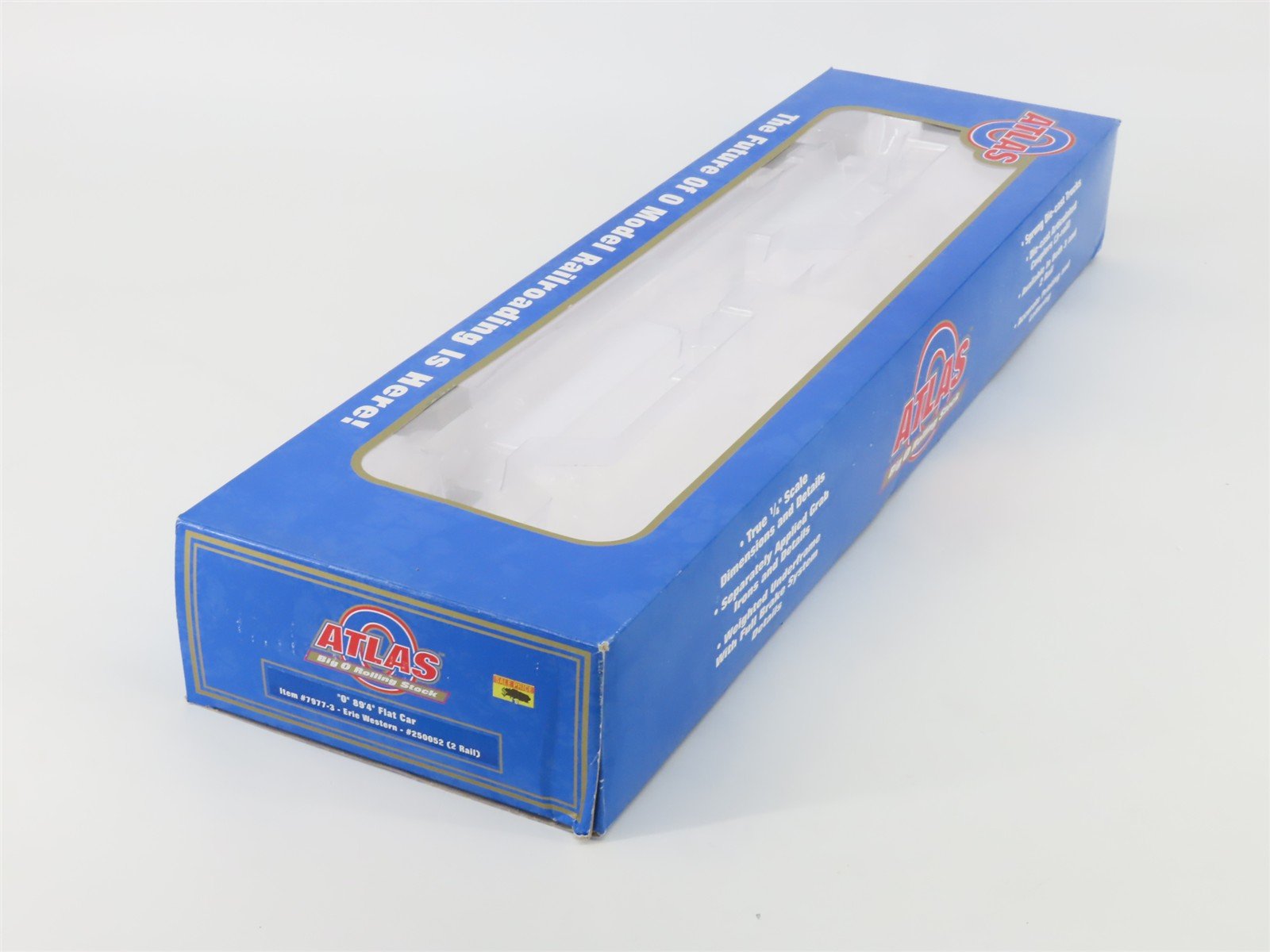 O Scale 2-Rail Atlas 7977-3 ERES Erie Western 89' Flatcar #250052