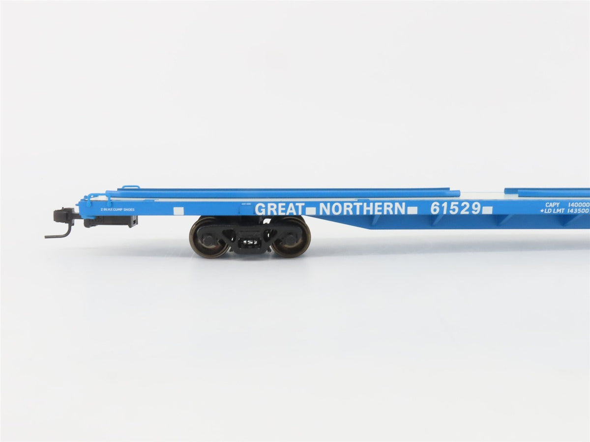O Scale 2-Rail Atlas 7971-2 GN Great Northern Big Sky Blue 89&#39; Flatcar #61529