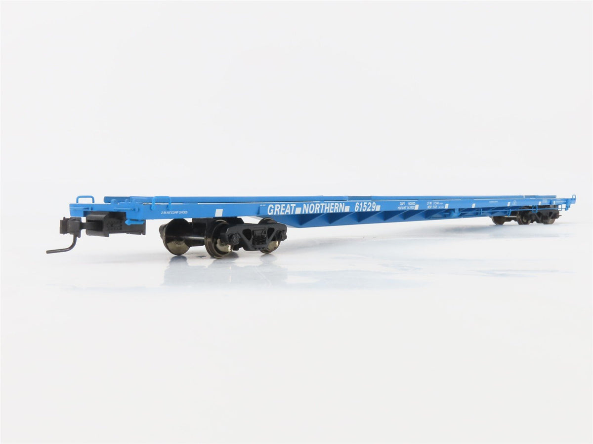 O Scale 2-Rail Atlas 7971-2 GN Great Northern Big Sky Blue 89&#39; Flatcar #61529