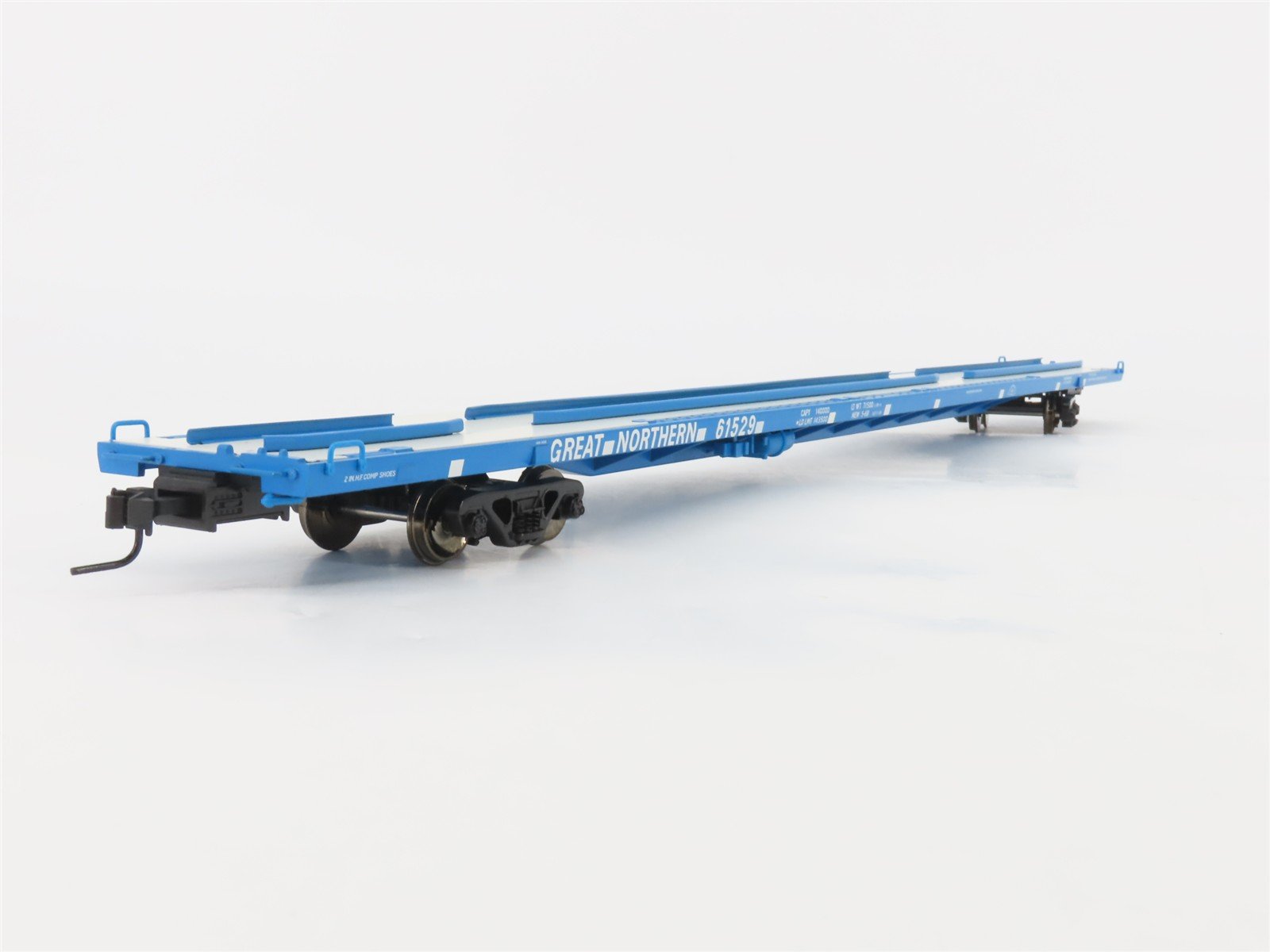 O Scale 2-Rail Atlas 7971-2 GN Great Northern Big Sky Blue 89' Flatcar #61529
