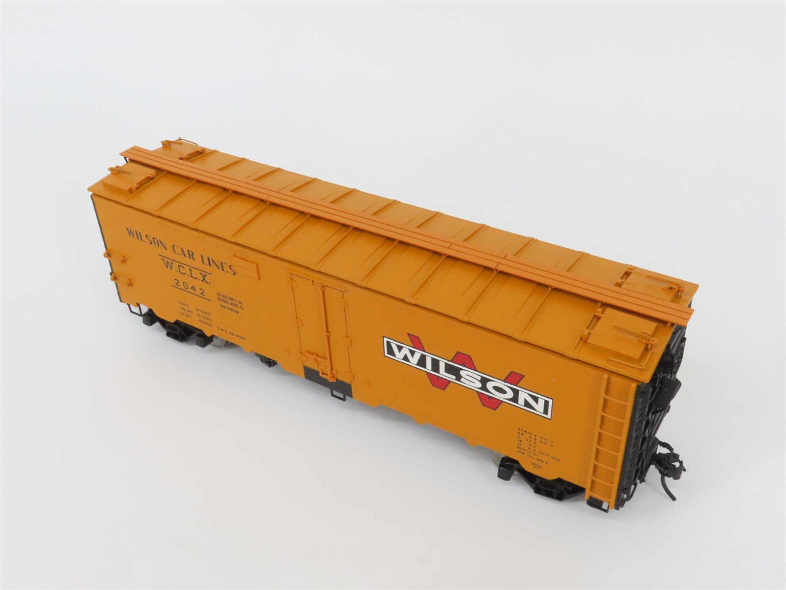 O Scale 2-Rail Atlas 9538-1 WCLX Wilson Car Lines 40' Steel Reefer Car # 2042