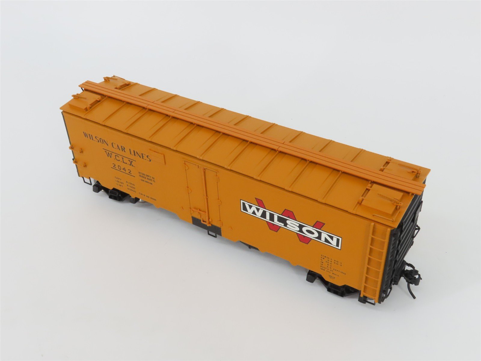 O Scale 2-Rail Atlas 9538-1 WCLX Wilson Car Lines 40' Steel Reefer Car # 2042