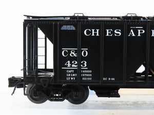 O Gauge 3-Rail Atlas 8358-6 C&O Chesapeake & Ohio ACF 70-Ton 2-Bay Hopper #423
