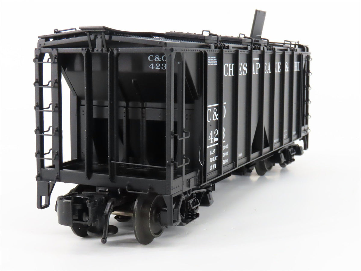 O Gauge 3-Rail Atlas 8358-6 C&amp;O Chesapeake &amp; Ohio ACF 70-Ton 2-Bay Hopper #423