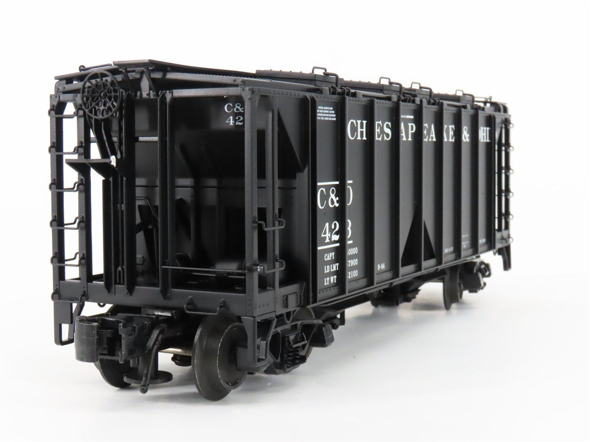 O Gauge 3-Rail Atlas 8358-6 C&amp;O Chesapeake &amp; Ohio ACF 70-Ton 2-Bay Hopper #423