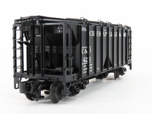 O Gauge 3-Rail Atlas 8358-6 C&O Chesapeake & Ohio ACF 70-Ton 2-Bay Hopper #423
