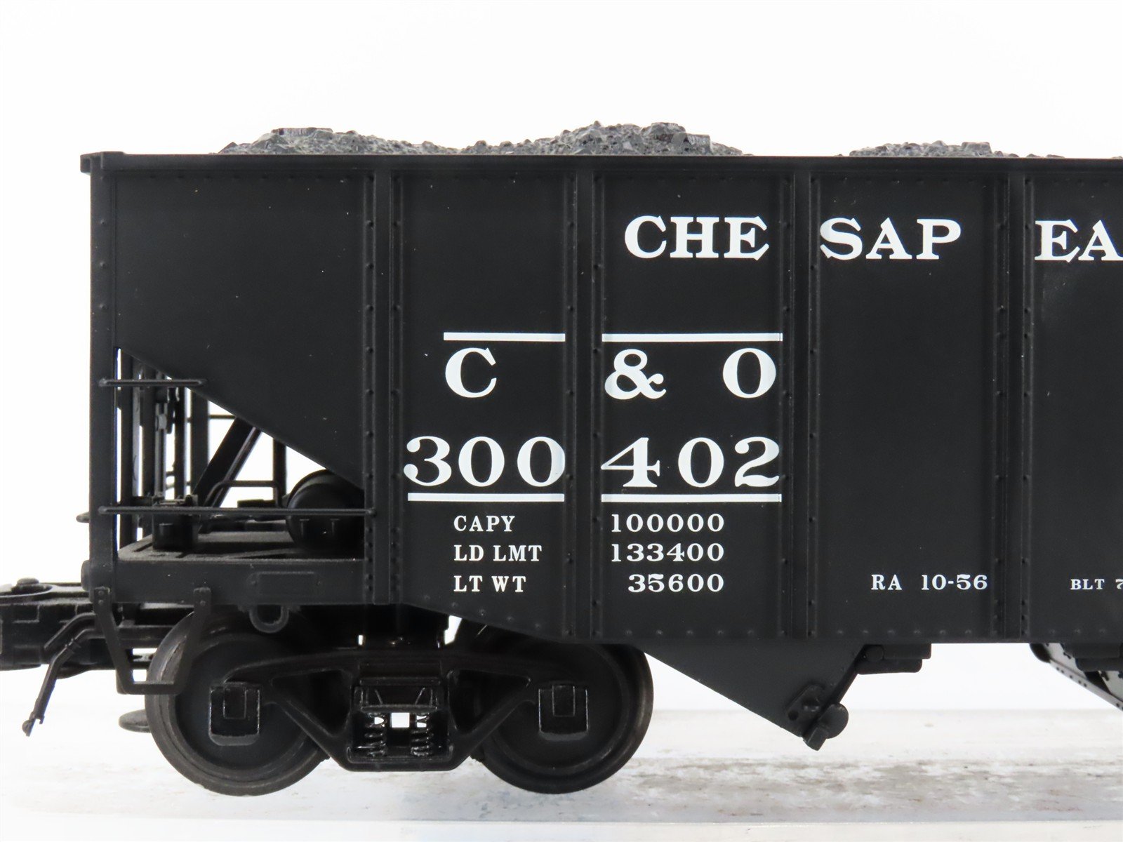 O 3-Rail Atlas 6752-5 C&O Chesapeake & Ohio Die-Cast 2-Bay Hopper Car #300402